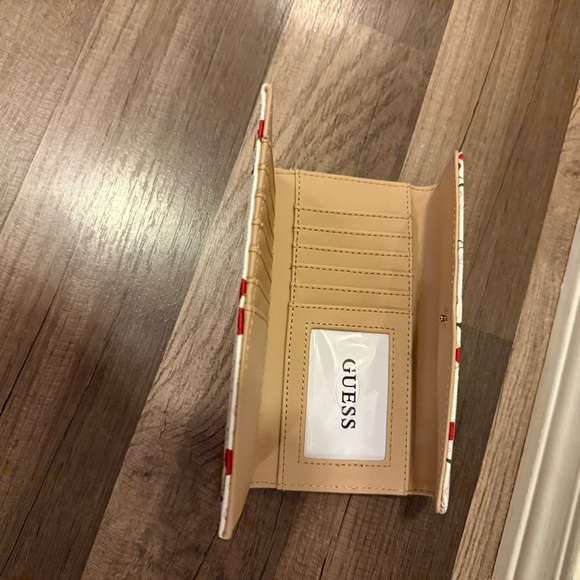 GUESS Cherry Patterned Cream Card Holder - Picture 9 of 11
